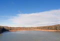 Sullivanville Watershed Dam northern scenic overlook view Royalty Free Stock Photo