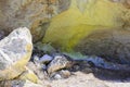 Sulphur Cave at Wai-o-Tapu Thermal Wonderland in New Zealand