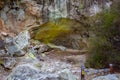 Sulphur cave at waiotapu thermal wonderland, north island, Rotorua, New Zealand Royalty Free Stock Photo