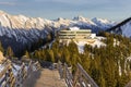 Sulphur Mountain Gondola Boardwalk Banff National Park Canadian Rockies Winter Landscape Cold Country