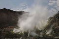 Sulphur pieces on Iozan (sulfur mountain) active volcano area, Akan National Park, Hokkaido, Japan Royalty Free Stock Photo