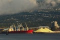 Sulphur Piles, Port of Vancouver Royalty Free Stock Photo
