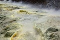 Sulphur smoke on Vulcano Island, Sicily Royalty Free Stock Photo