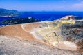 Sulphur steam on crater Royalty Free Stock Photo