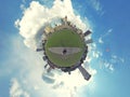 Little planet, Dataran Merdeka, Kuala Lumpur. Royalty Free Stock Photo