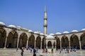 Sultan Ahmed Blue Mosque courtyard and minare Royalty Free Stock Photo