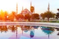 Sultan Ahmed Mosque (Blue Mosque), Istanbul, Turkey. Royalty Free Stock Photo