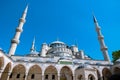 Sultan Ahmed or Sultanahmet or Blue Mosque view from courtyard Royalty Free Stock Photo