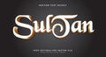Sultan editable text effect template Royalty Free Stock Photo