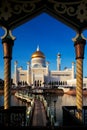 Sultan Omar Ali Saifuddien Mosque in Brunei Royalty Free Stock Photo