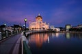 Sultan Omar Ali Saifuddien Mosque in Brunei Royalty Free Stock Photo