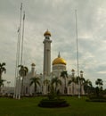 Sultan Omar Ali Saifuddin beautiful Mosque in Bandar Seri Begawan - Brunei Royalty Free Stock Photo