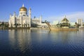 Sultan Omar Ali Saifudding Mosque, Brunei Royalty Free Stock Photo