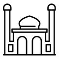 Sultan palace icon, outline style