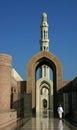 Entrance to sultan qaboos mosque Royalty Free Stock Photo