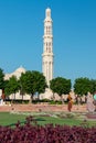 The Sultan Qaboos Grand Mosque minaret in Muscat Oman Royalty Free Stock Photo