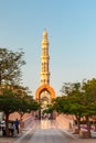 The Sultan Qaboos Grand Mosque minaret in Muscat Oman Royalty Free Stock Photo