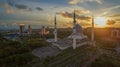 Sultan Salahuddin Abdul Aziz Shah Mosque, Shah Alam, Selangor, Malaysia during sunset