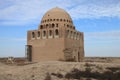 Sultan Sencer Tomb is located in Merv, Turkmenistan. Royalty Free Stock Photo