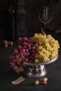 Sultana grapes on dark background