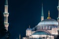 Sultanahmet Camii or the Blue Mosque at night. Islamic or ramadan background