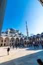 Sultanahmet Camii or Blue Mosque view from courtyard. Royalty Free Stock Photo