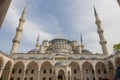 Sultanahmet Mosque view from courtyard. Blue Mosque in Istanbul Royalty Free Stock Photo