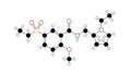 sultopride molecule, structural chemical formula, ball-and-stick model, isolated image barnetil Royalty Free Stock Photo