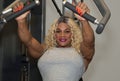 Kim Buck, Enticing Woman Bodybuilder Works Out