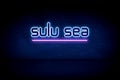 Sulu Sea - blue neon announcement signboard