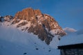 Sulzfluh mountain in Swiss alps in winter