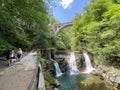 Sum Falls in the Vintgar Gorge or Bled Gorge - Bled, Slovenia Triglav National Park - Der Wasserfall Sum am Ende der Vintgar