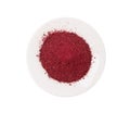 Sumac Powder Isolated, Red Sumach Ground Seasoning, Dry Sumak, Crushed Typhina Seeds