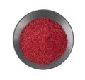 Sumac Powder Isolated, Red Sumach Ground Seasoning, Dry Sumak, Crushed Typhina Seeds Royalty Free Stock Photo