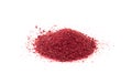 Sumac Powder Isolated, Red Sumach Ground Seasoning, Dry Sumak, Crushed Typhina Seeds