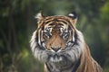 Sumatran Tiger, panthera tigris sumatrae, Portrait of Male Royalty Free Stock Photo