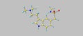 Sumatriptan molecular structure isolated on grey