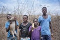 SUMBE/ANGOLA - 28OCT2017 - Portrait of rural African boys smiling.