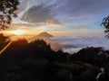 Sumbing mountain views central java Royalty Free Stock Photo