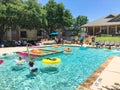 Sumer resident pool party event at apartment complex near Dallas, Texas