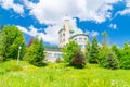 Sumer view on castle of the President of Poland Upper Castle, built in 1931 in Wisla, Poland