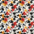 Sumi-e paper multicolor floral texture, Seamless Texture of Paper, Substrate, Canvas, for Illustration and Design, 2x2