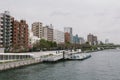 Sumida River (Bokutei) & Tokyo Cruise Ship Royalty Free Stock Photo