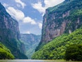 Sumidero Canyon from Grijalva river, Chiapas, Mexico Royalty Free Stock Photo