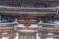 Sumigawara, Dragon roof ornament (Tomebuta), Tomoemon (comma pattern) Tomoegawara end tiles and tokyou bracket complex at Kondo (M