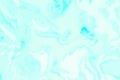 Suminagashi marble texture hand painted with teal. Royalty Free Stock Photo