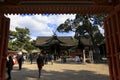 Sumiyoshi Taisha Shrine famous temple travel tourism landmark of Osaka Japan