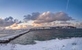 Summary bridge  in Tromso, Norway Royalty Free Stock Photo