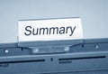 Summary folder in the office Royalty Free Stock Photo