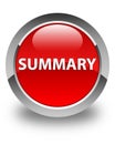 Summary glossy red round button